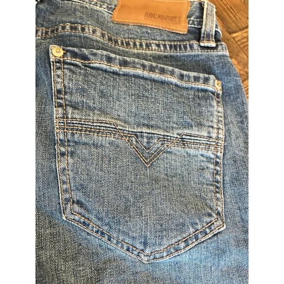 Rock & Roll Barrel Relaxed Straight Men 30x34 Western Cowboy Aztec Grunge Barn - Picture 9 of 12